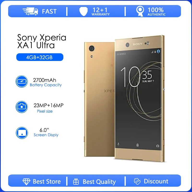 Refurbished-Original Sony Xperia XA1 Ultra Cellphone